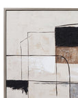 Quartershot Framed Canvas - Beige / Black