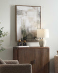 Subliminal Drift - Framed Modern Art - Black / Brown / Gray / Green / White