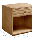 Andora Weathered Natural Open Nightstand