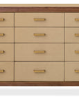 Melange - Zurich Accent Drawer Chest - Beige / Medium Walnut