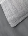 Lane - King Stripe Duvet Cover Set Set of 3 - Gray