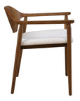 Augusta - Burl Dining Chair - Brown,White