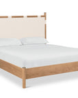 European Farmhouse Upholstered Platform Bed
