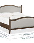 Charlotte Upholstered Bed with Footboard