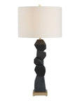 Demelo - Stacked Wood Table Lamp - Black