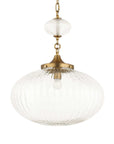 Bellaire - 1 Light Glass Shade Pendant - Gold