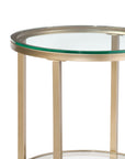 Anderson - Round End Table - Gold