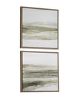 All Of A Sudden - Framed Canvases (Set of 2) - Black / Brown / Gray / Green