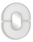 Encase - Modern Oval Mirror - White