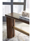Melange - Contours Console - Dark Brown