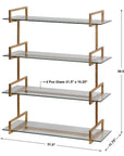 Auley - Wall Shelf - Gold