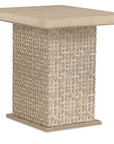 Geometry - High Side Table - Polished Limestone
