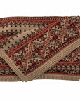 Fair Isle - Knit Throw Blanket - Rustic Red