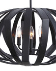 Thales - Geometric 3 Light Pendant - Black