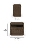 Athens - Open Nightstand - Dark Brown