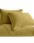 Stonewashed Cotton Velvet - Full/Queen Quilt Set Set of 3 - Tuscan