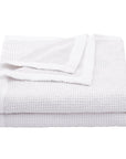 Stonewashed Cotton Waffle Weave - Full/Queen Coverlet - White