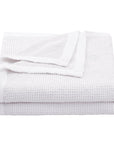 Stonewashed Cotton Waffle Weave - Full/Queen Coverlet - White