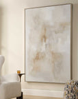 Remedy - Hand Painted Modern Canvas - Brown / Gray / White / Woodtone