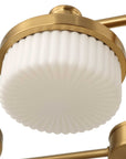 Wedge - 12 Light LED Brass Chandelier - White / Gold