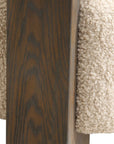 Lennox - Shearling Accent Chair - Beige / Brown