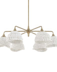 Biddeford - 6 Light Beaded Pendant - White