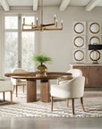 Eleana - Round Dining Table With One Leaf - Medium Wood