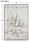 Hours In Silence - Abstract Art - Black / Brown / Gray / White / Woodtone
