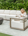 Remsen - Outdoor Lounge Chair - Dark Gray / White
