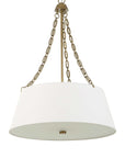 Andalucia - 4 Light Drum Pendant - Gold / White