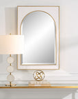 Crisanta - Gloss White Arch Mirror