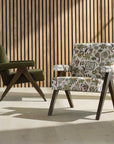 Raeford Accent Chair with Wood A-Frame
