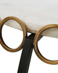 Chainlink - Marble Side Table - White