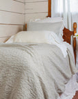 Porto Matelasse - Queen Duvet Cover Set Set of 3 - Light Taupe