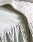 Luna - Queen Washed Linen Bedspread Set Set of 3 - Light Gray