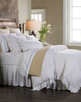 Lily - Queen Washed Linen Duvet Cover Set Set of 3 - White