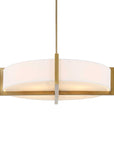 Cresson - 4 Light Drum Pendant - White / Gold
