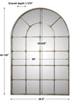 Barwell Arch - Window Mirror - Silver