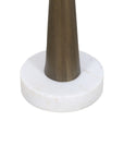 Delgado - Accent Table - Antique Brass / White Marble