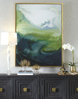 Serene Green - Framed Abstract Art
