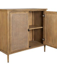 Coast - 2 Door Rattan Cabinet - Woodtone
