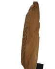 Teak Sculpture Set Set of 2 - Dark Brown