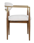 Moxie - Dining Arm Chair - Walnut / White