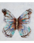 Metallic Butterflies Canvas Art Set of 4 - Blue