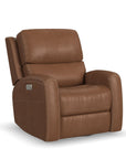 Linden - Power Swivel Gliding Recliner With Power Headrest, Lumbar, Heat & Massage