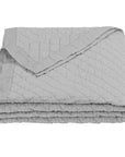 Diamond Linen - Full/Queen Linen Cotton Diamond Quilt - Gray