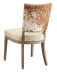 Lina - Chair - Leather And Linen Set of 2 - Light Brown
