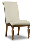 Archivist - Upholstered Side Chair - Beige / Dark Brown