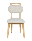 Ryder - Dining Chair - Chestnut Elm / Ant Brass / Tauple Boucle