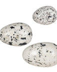 Nest Trio - Indoor-Outdoor Stone Eggs (Set of 3) - Black / White